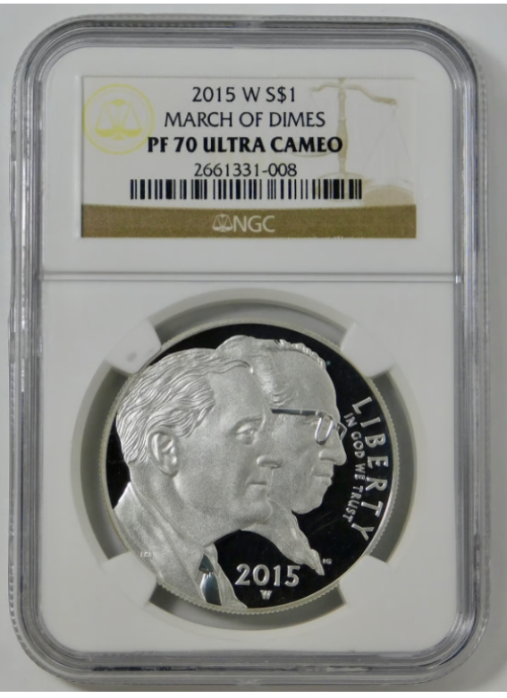 2015-W Commemorative March of Dimes TOP GRADE! NGC PF-70 Ultra Cameo
