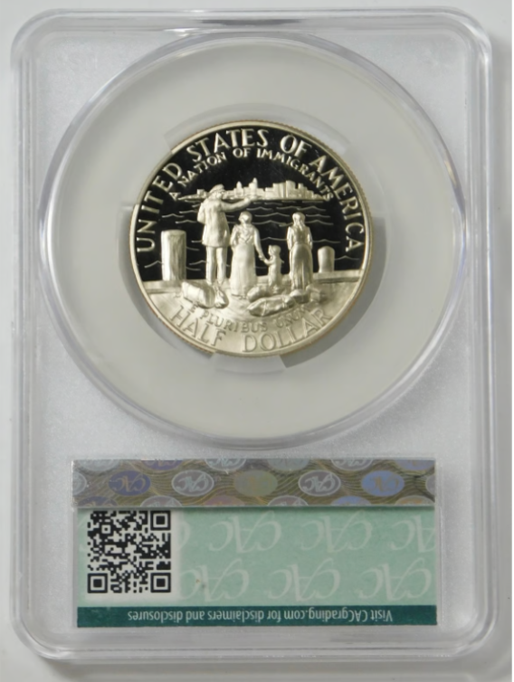 1986-S Statue of Liberty "Centennial" Half Dollar CACG Proof-69 DCAM (Flag Label)