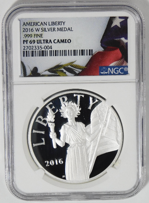 2016-W Silver American Liberty Medal NGC Proof-69 Ultra Cameo
