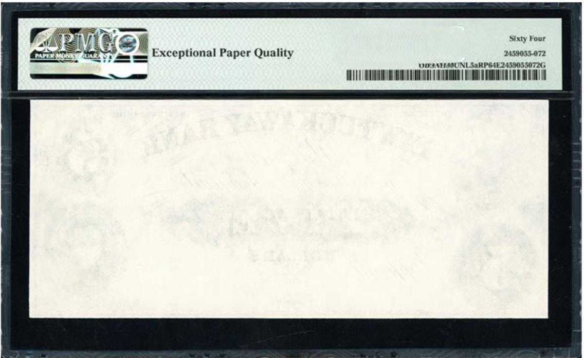 1855 Epping, NH Pawtuckaway Bank $5 Reprint Note PMG Choice Unc 64EPQ