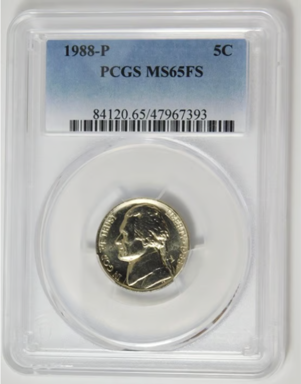 1988-P Jefferson Nickel High Grade! NGC MS-65FS