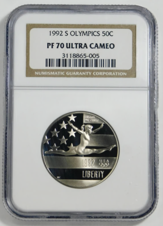 1992-S Barcelona XXV Olympics "Gymnasts" Half Dollar NGC Proof-70 UC