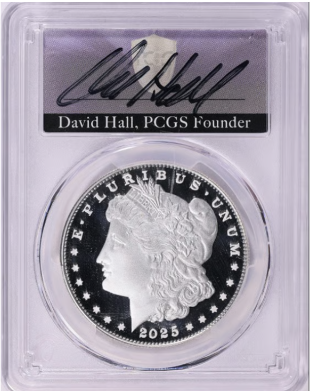 2025-S Silver Morgan & Peace Dollar Set. PCGS PR70CCAM (David Hall Signed)