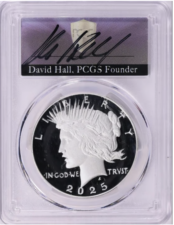 2025-S Silver Morgan & Peace Dollar Set. PCGS PR70CCAM (David Hall Signed)