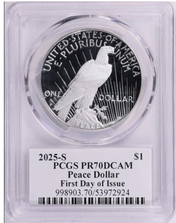 2025-S Silver Morgan & Peace Dollar Set. PCGS PR70CCAM (David Hall Signed)