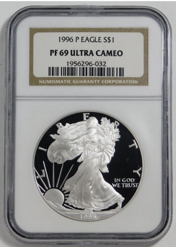 1996-P American Silver Eagle NGC Proof-69 Ultra Cameo