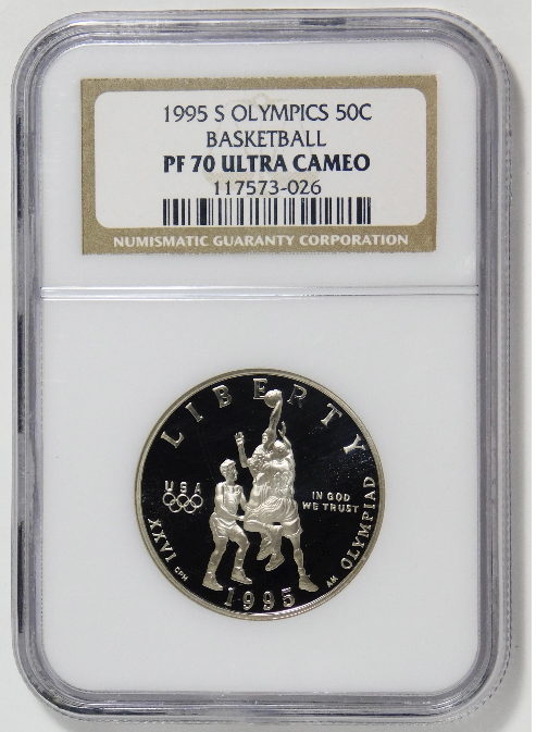 1995-S XXVI Olympiad "Basketball" Half Dollar NGC Proof-70 Ultra Cameo